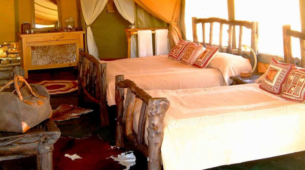 La confortable tente au Mara Porini Camp