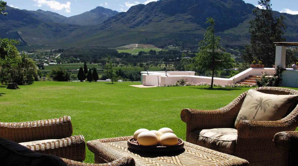 La vue depuis l'hôtel Mont Rochelle