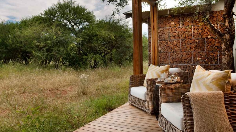 Terrasse d'une chambre au Morukuru Farm House