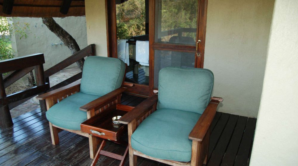 Terrasse d'une chambre au Sabi Sabi Little Bush Camp