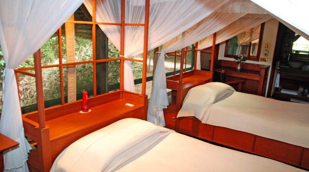 Lits dans une tente au Samburu Intrepids