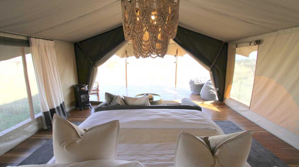 Vue du lit en Tanzanie