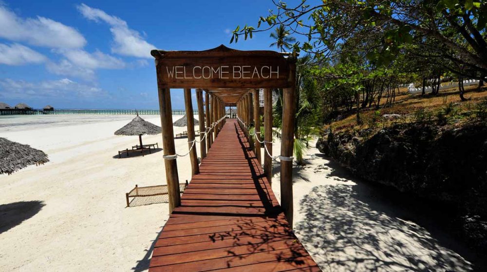 La plage de l'hôtel Sultan Palace