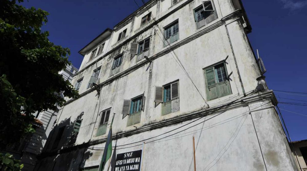 Une façade d'immeuble à Zanzibar