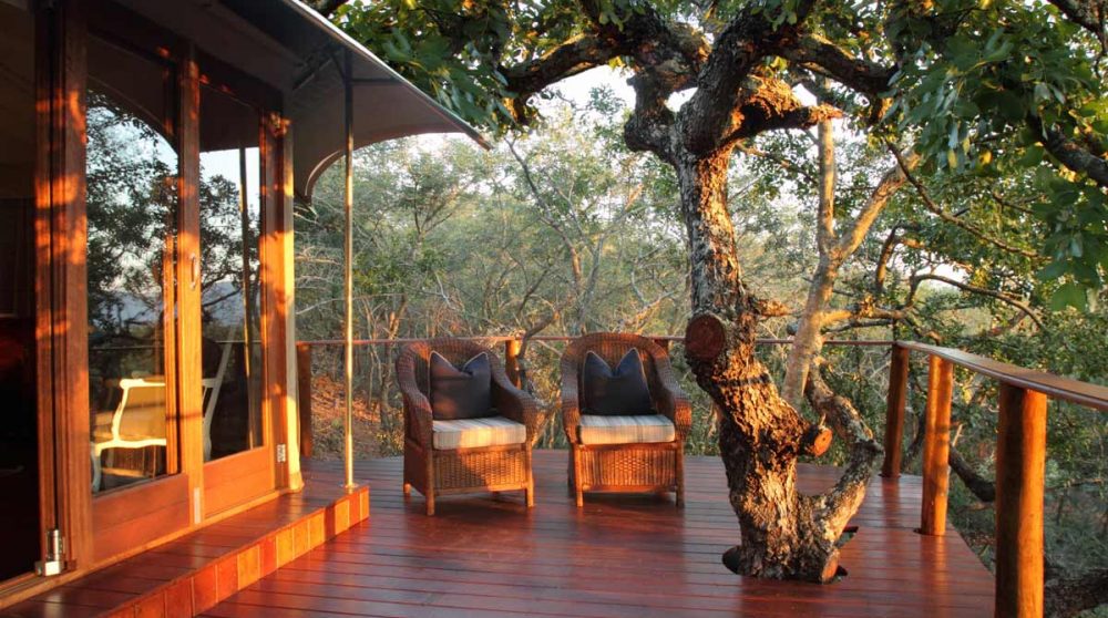 Une terrasse du Thanda Tented Camp