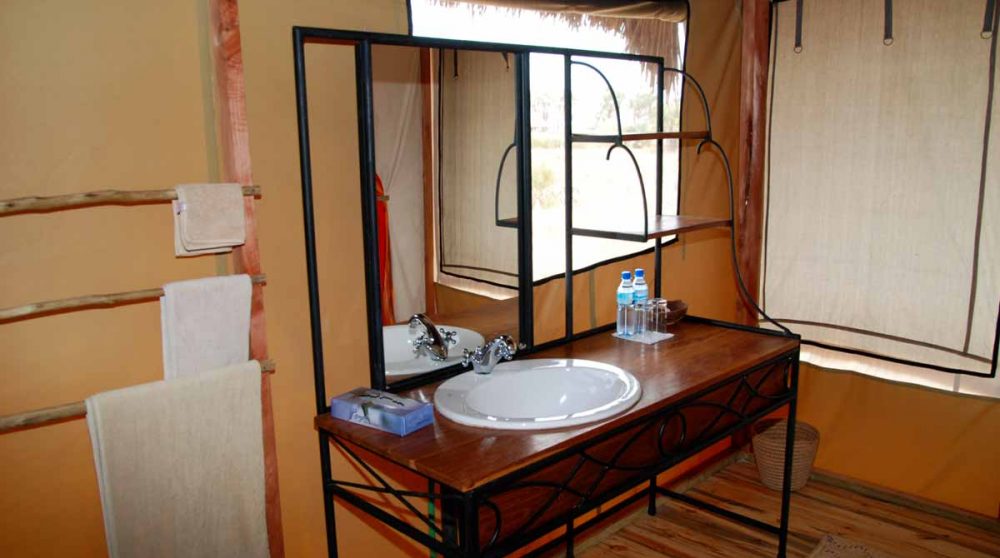 La salle de bains dans le Tarangire