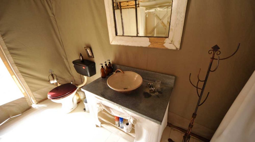 La salle de bains en Namibie