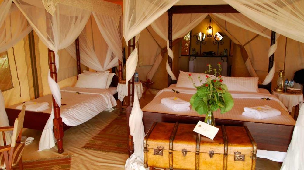 Lits dans une chambre au Kenya