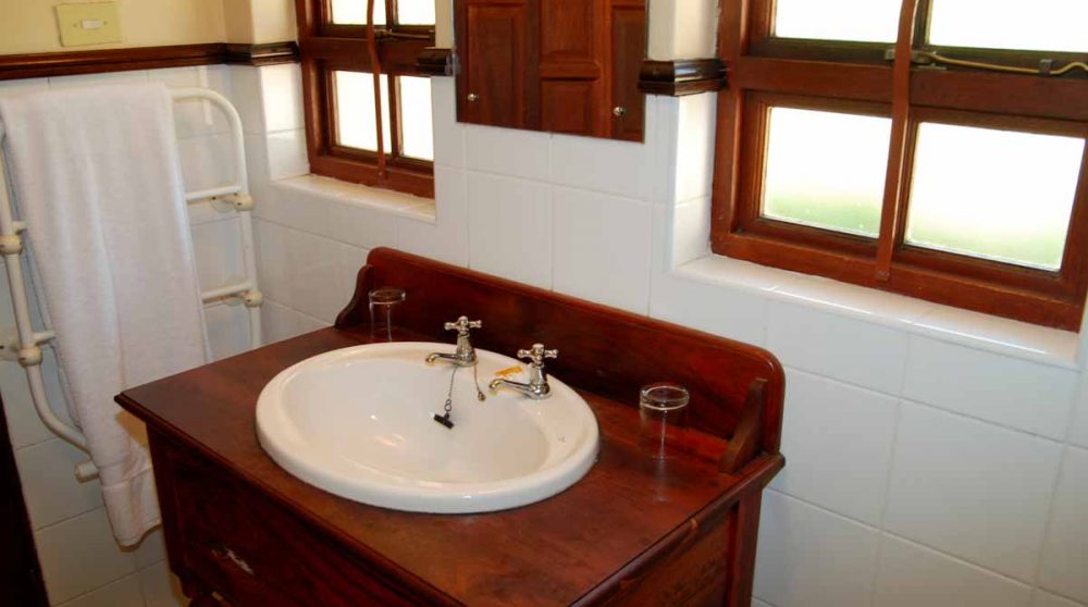 Lavabo dans la salle de bains en Afrique du Sud