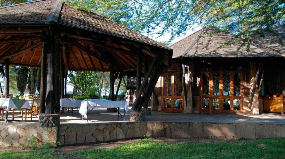 Architecture traditonnelle de l'hôtel au Kenya