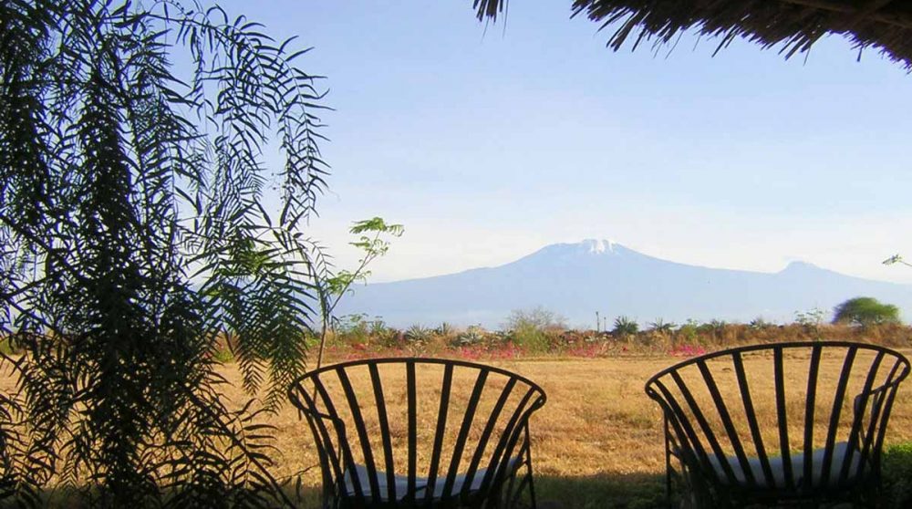 La vue depuis une terrasse en Tanzanie