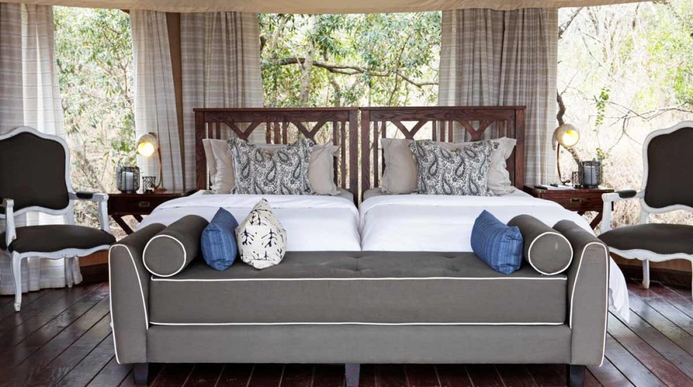 Une chambre du camp en Afrique du Sud