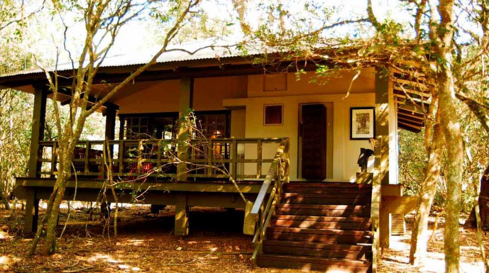 Vue sur un lodge en Afrique du Sud