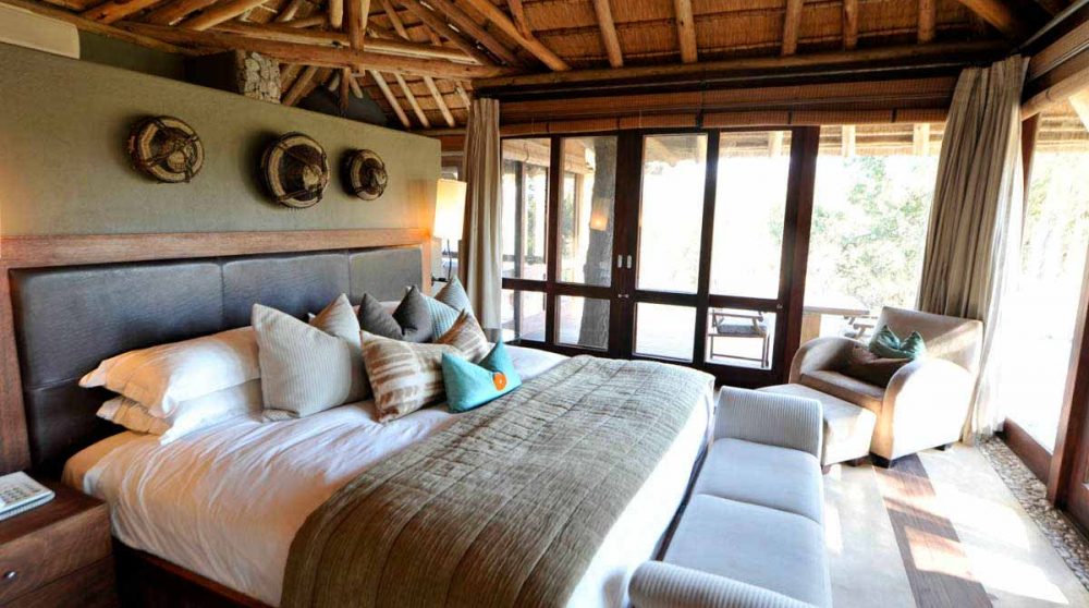 Un lit dans une chambre en Afrique du Sud