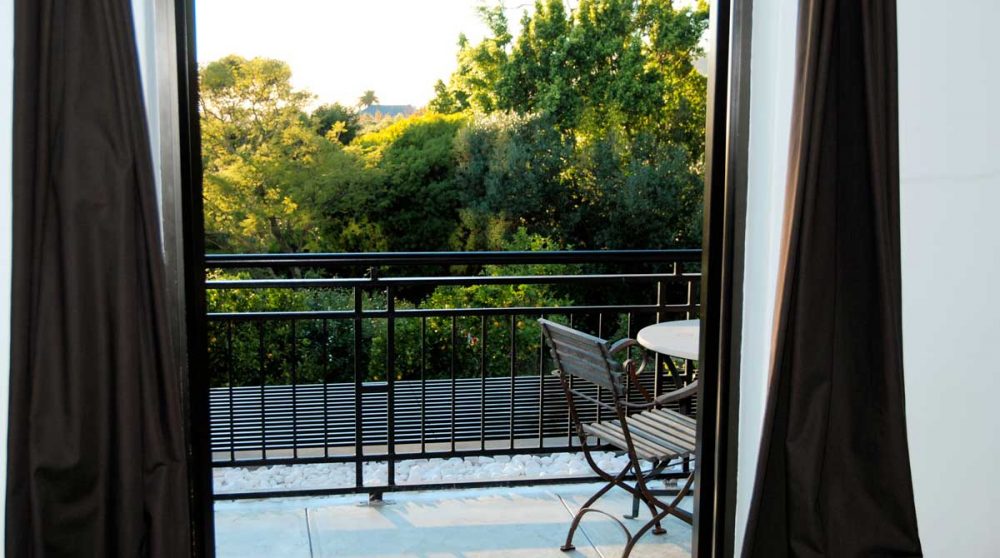 Le balcon d'une chambre standard