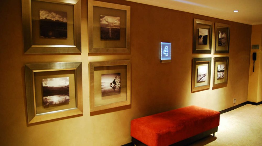 Un couloir de l'hôtel au Cap