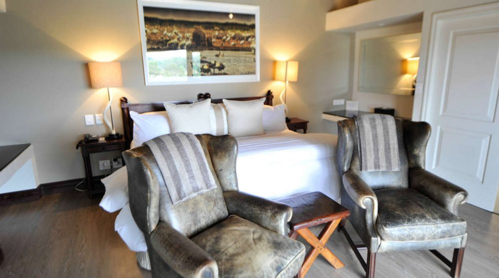 Une chambre du camp en Afrique du Sud