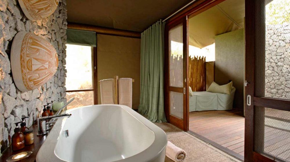 Vue depuis la salle de bains en Afrique du Sud