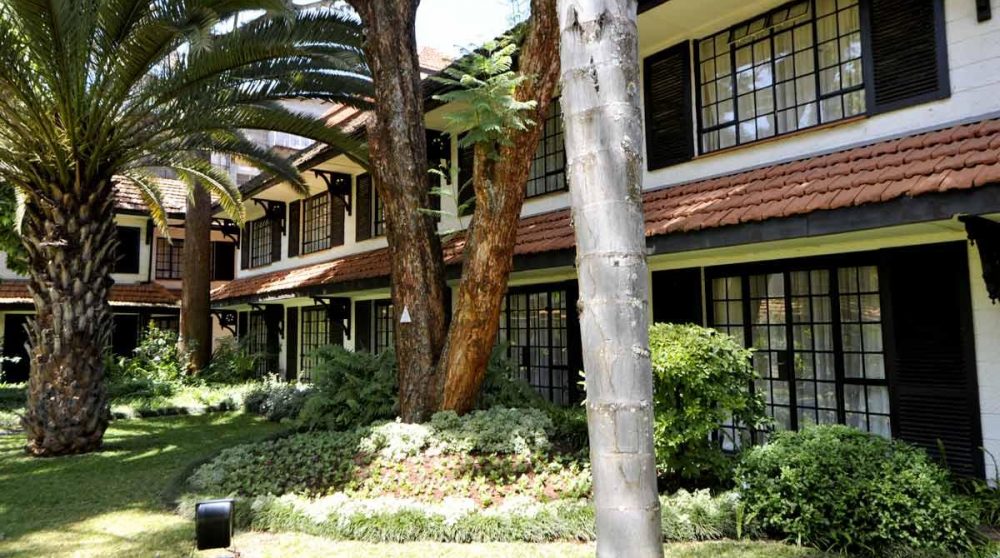 L'extérieur des chambres au Kenya