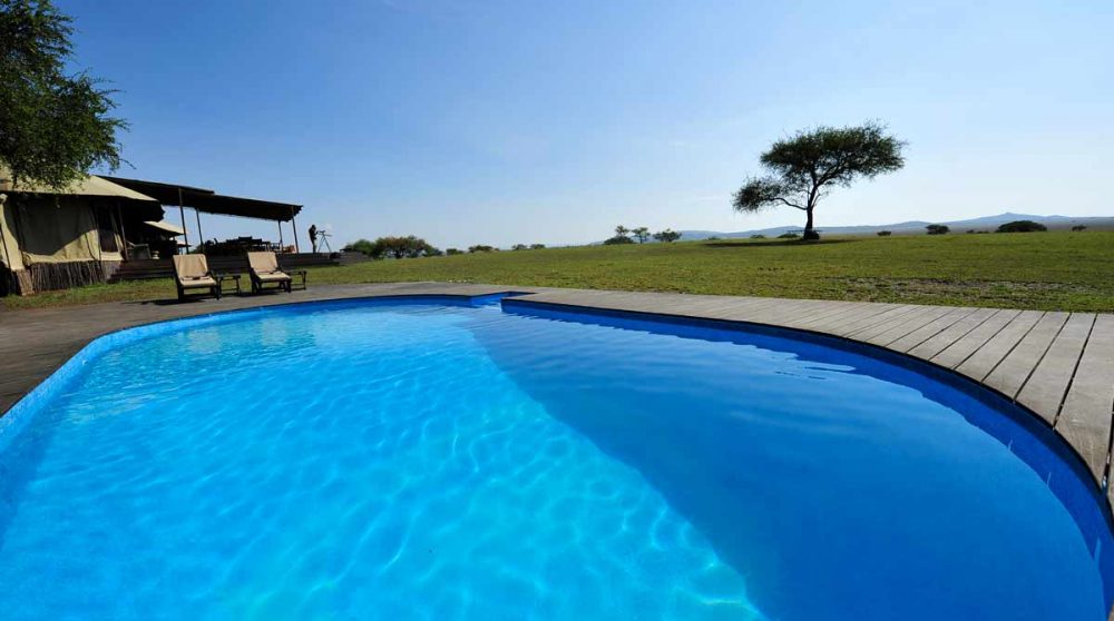 La piscine du camp en Tanzanie