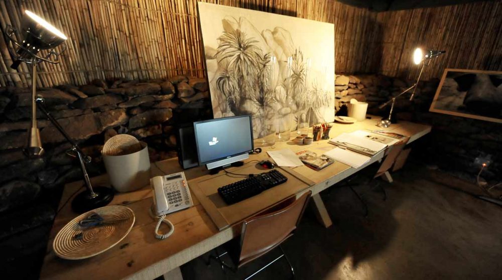 Bureau du lodge en Tanzanie