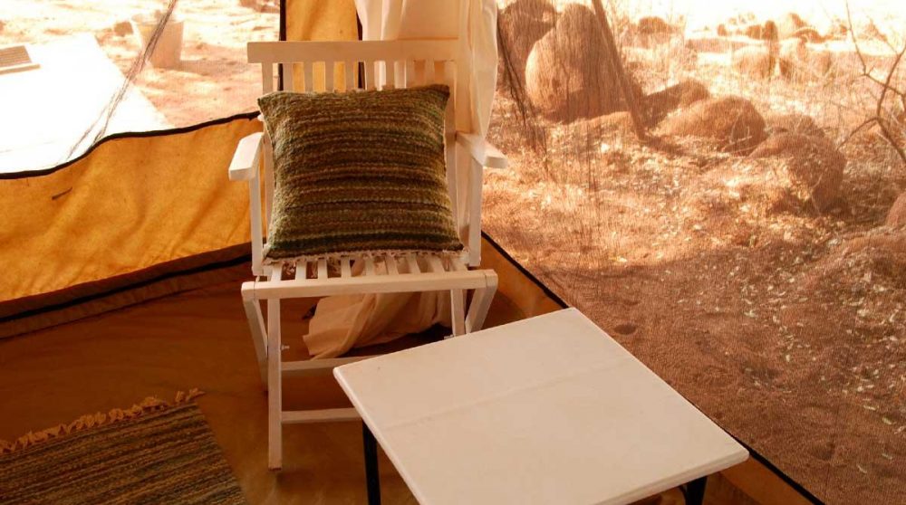 Vue d'une tente au Kenya