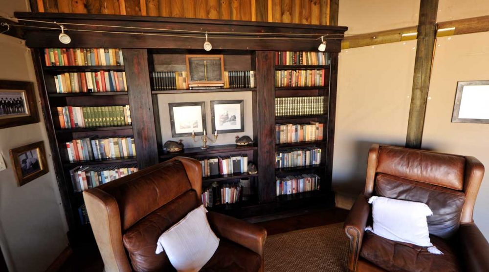 Fauteuils dans la bibliothèque