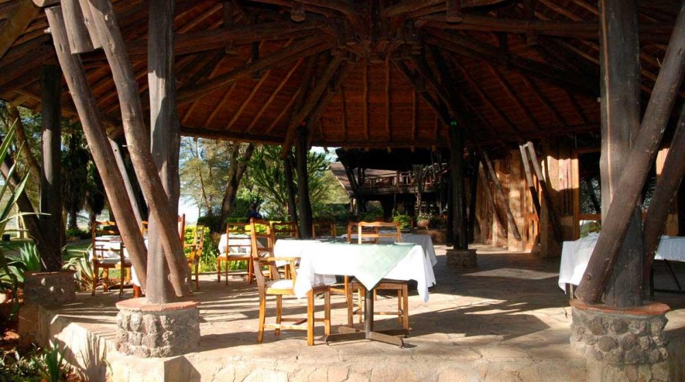 Table pour déjeuner à l'ombre