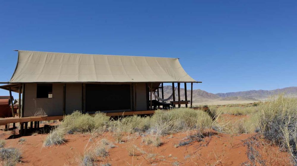 Extérieur d'une tente