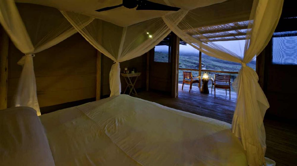 Intérieur d'une tente