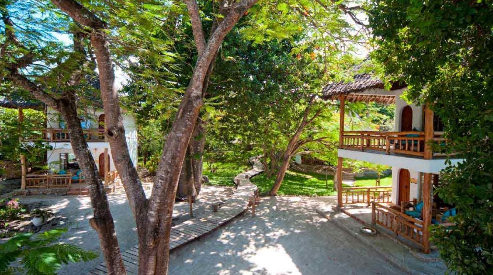 Le jardin et les cottages