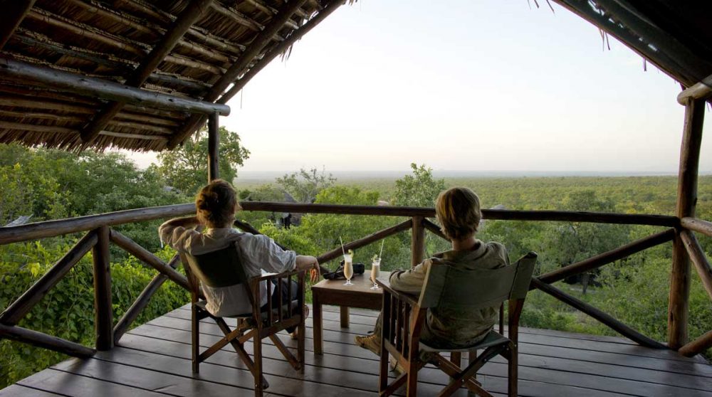 La vue depuis une terrasse en Tanzanie