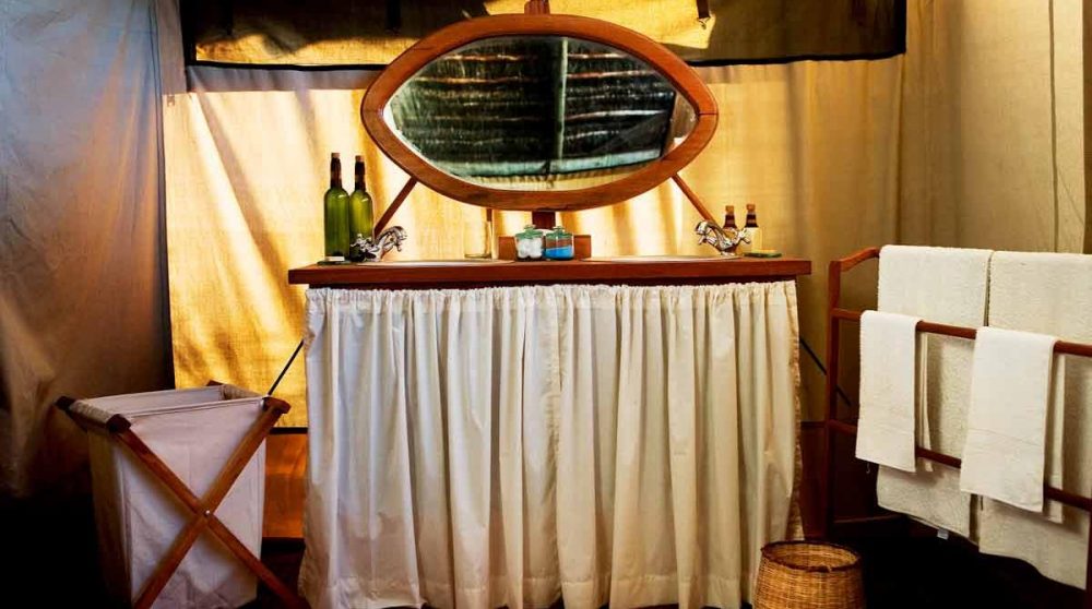 La salle de bains dans la Masai Mara