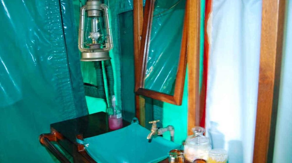 La salle de bains dans le Masai Mara