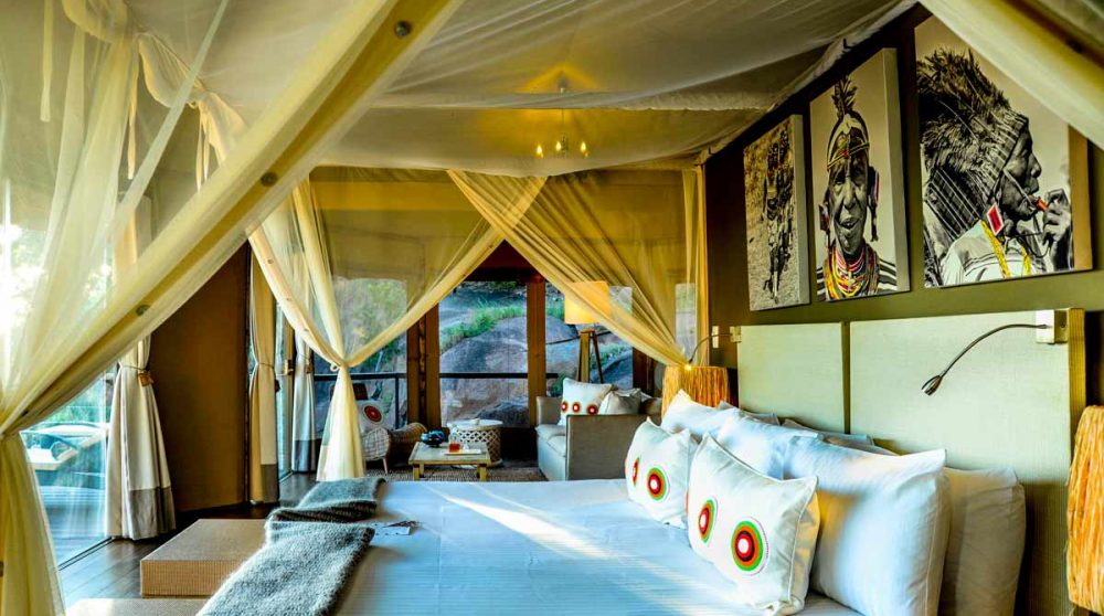 Le lit dans une chambre en Tanzanie