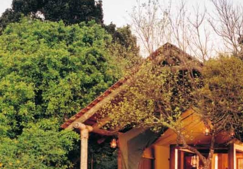 Extérieur d'une tente au Kenya