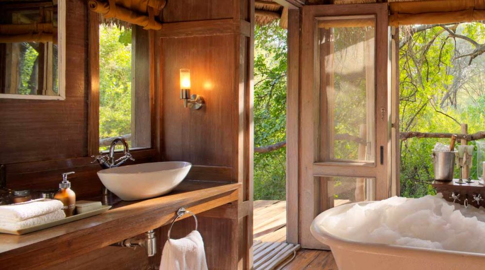 La salle de bains au Lac Manyara