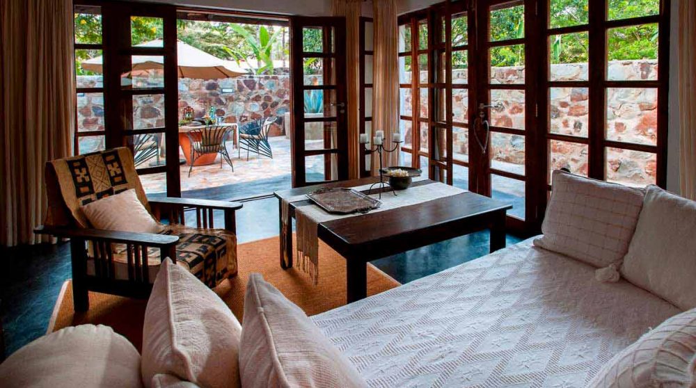 Le salon dans la suite près du cratère du Ngorongoro