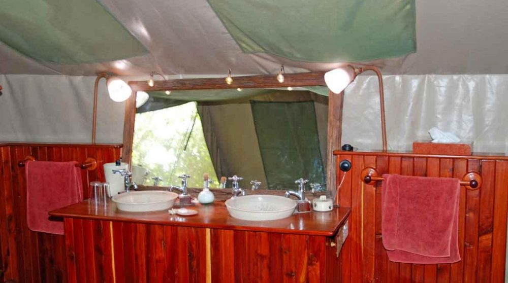 La salle de bains au Masai Mara