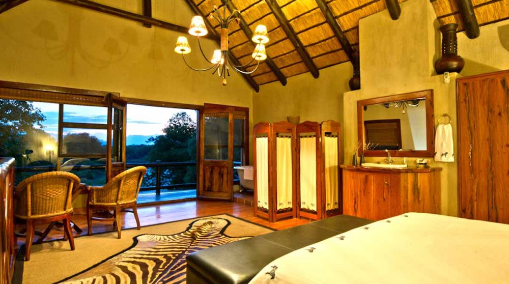 La vue du lit en Afrique du Sud