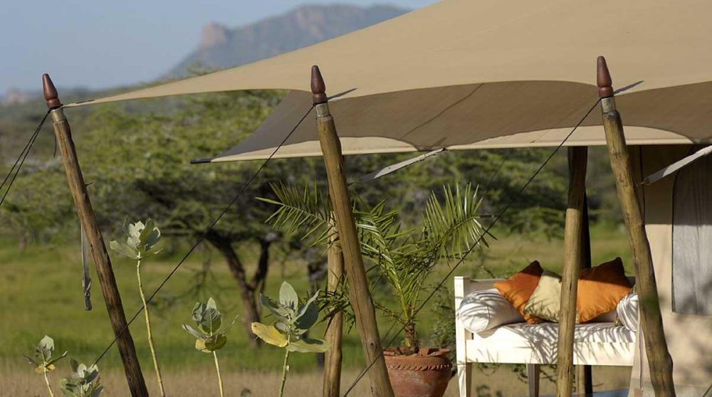 La vue depuis une tente à Shaba