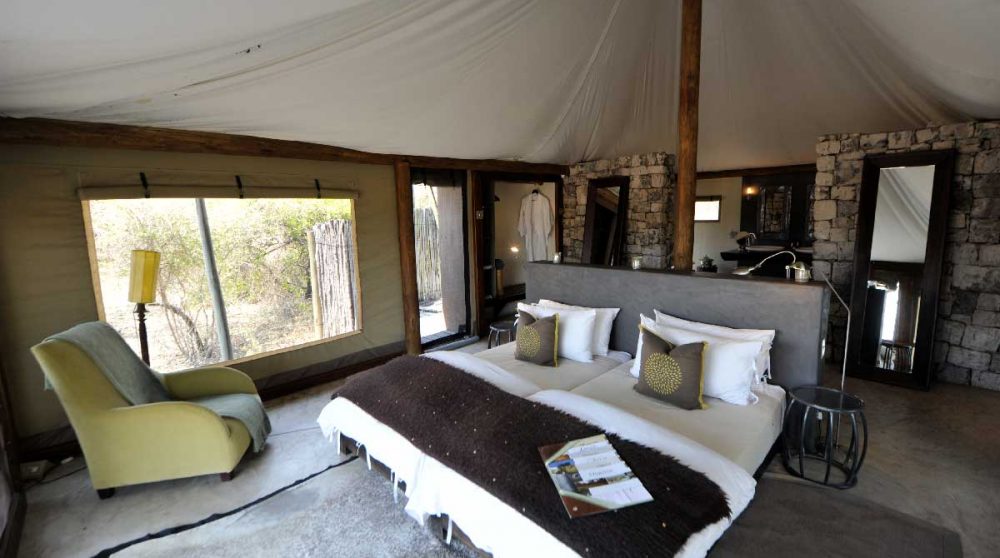 Intérieur de la tente à Etosha