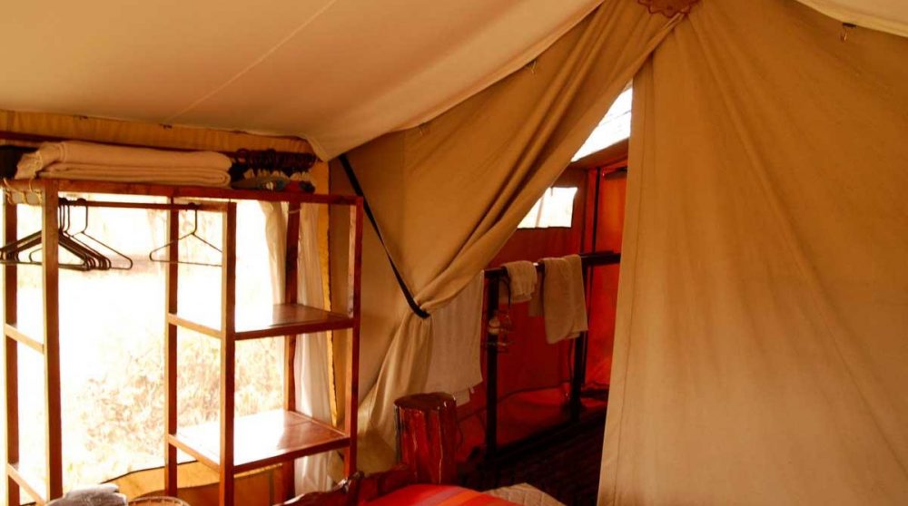 Espace pour ranger ses affaires au Kenya