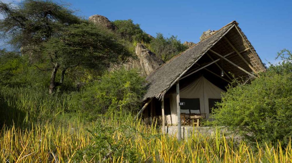 Une tente du camp dans le Ngorongoro