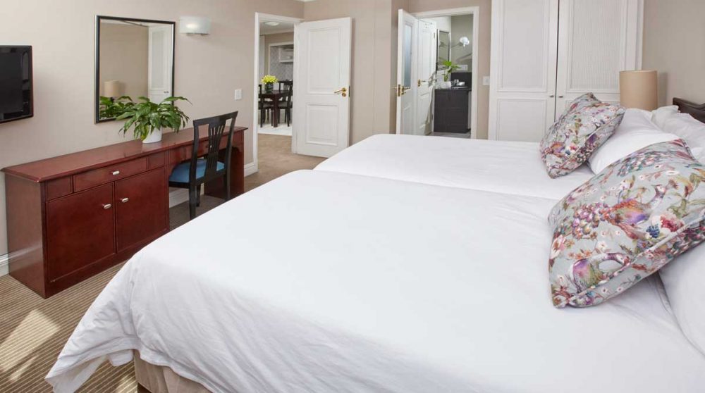 Vue du lit à Cape Town