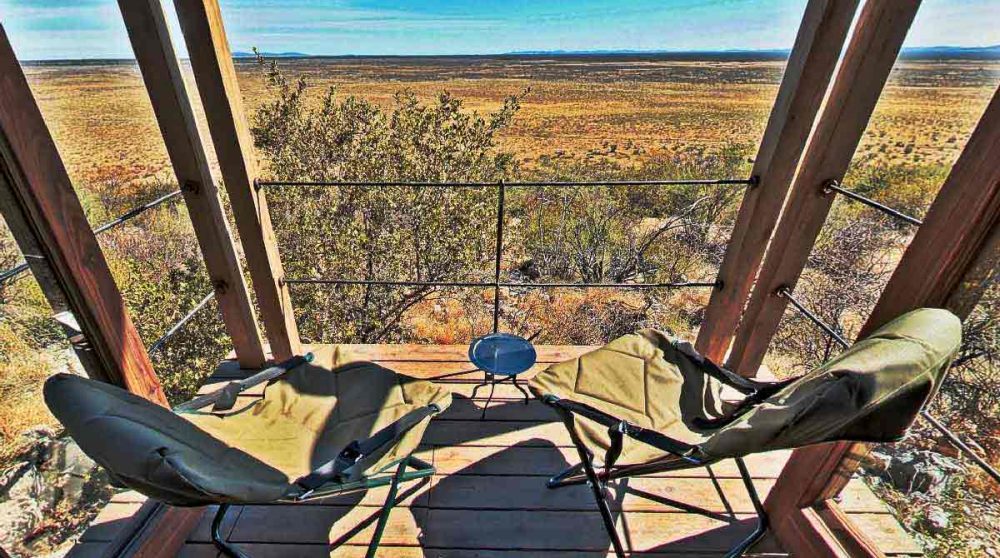 Balcon d'une chambre au camp