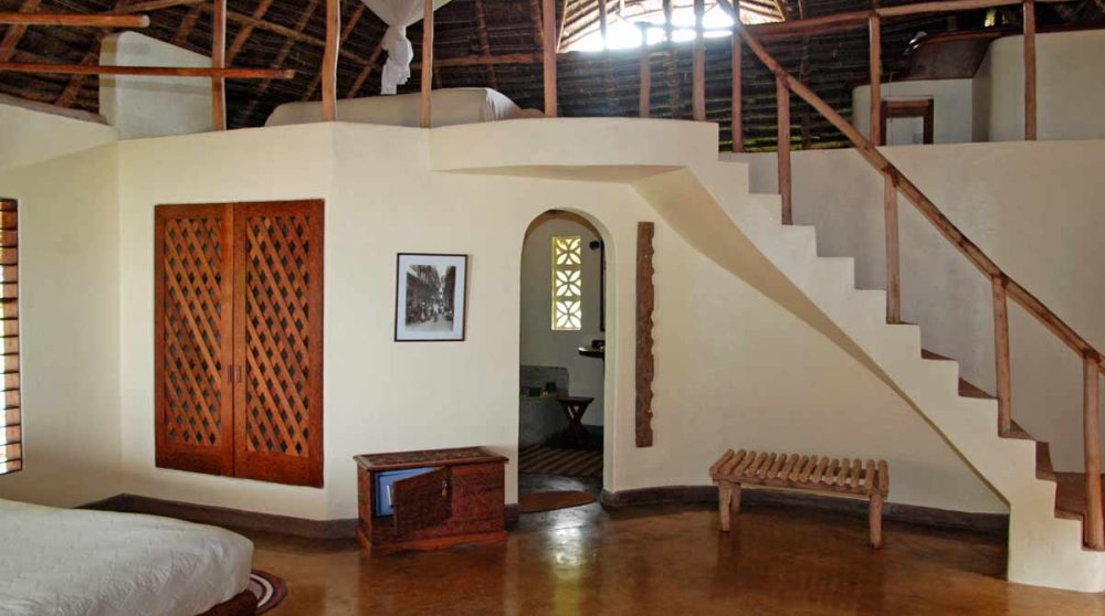 L'une des chambres avec mezzanine