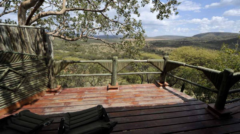 La vue sur la nature depuis la chambre