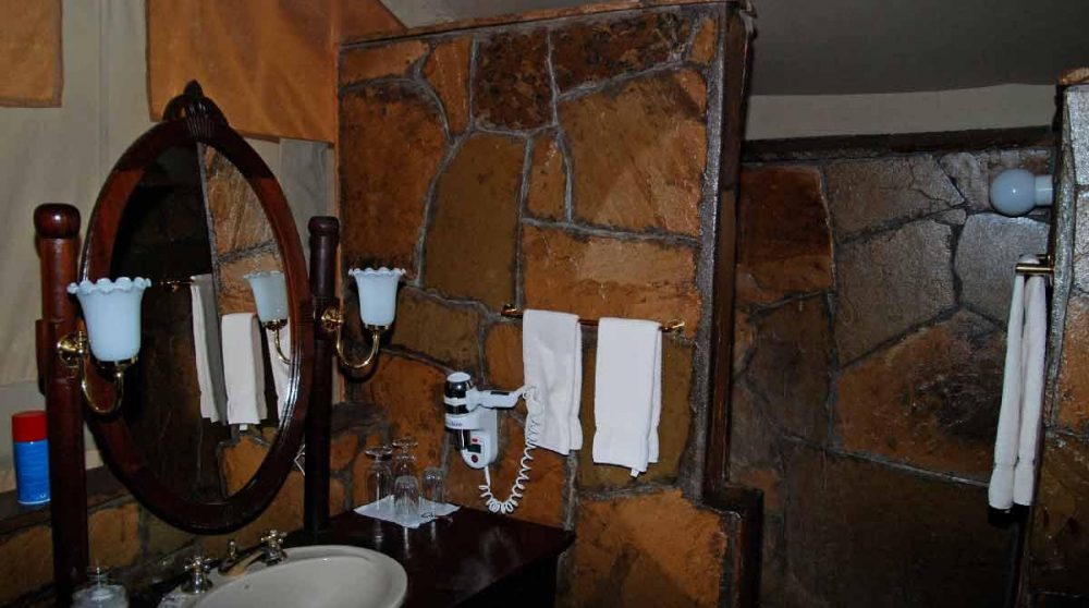 Une salle de bains au Finch Hattons