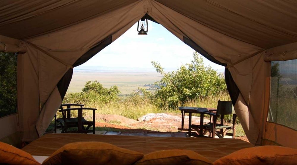 La vue sur la nature depuis une tente du Kilima Camp